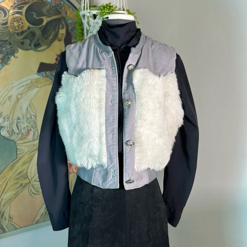 Women’s Vintage 70s Sundance Western Flux Fur Winter‎ Vest